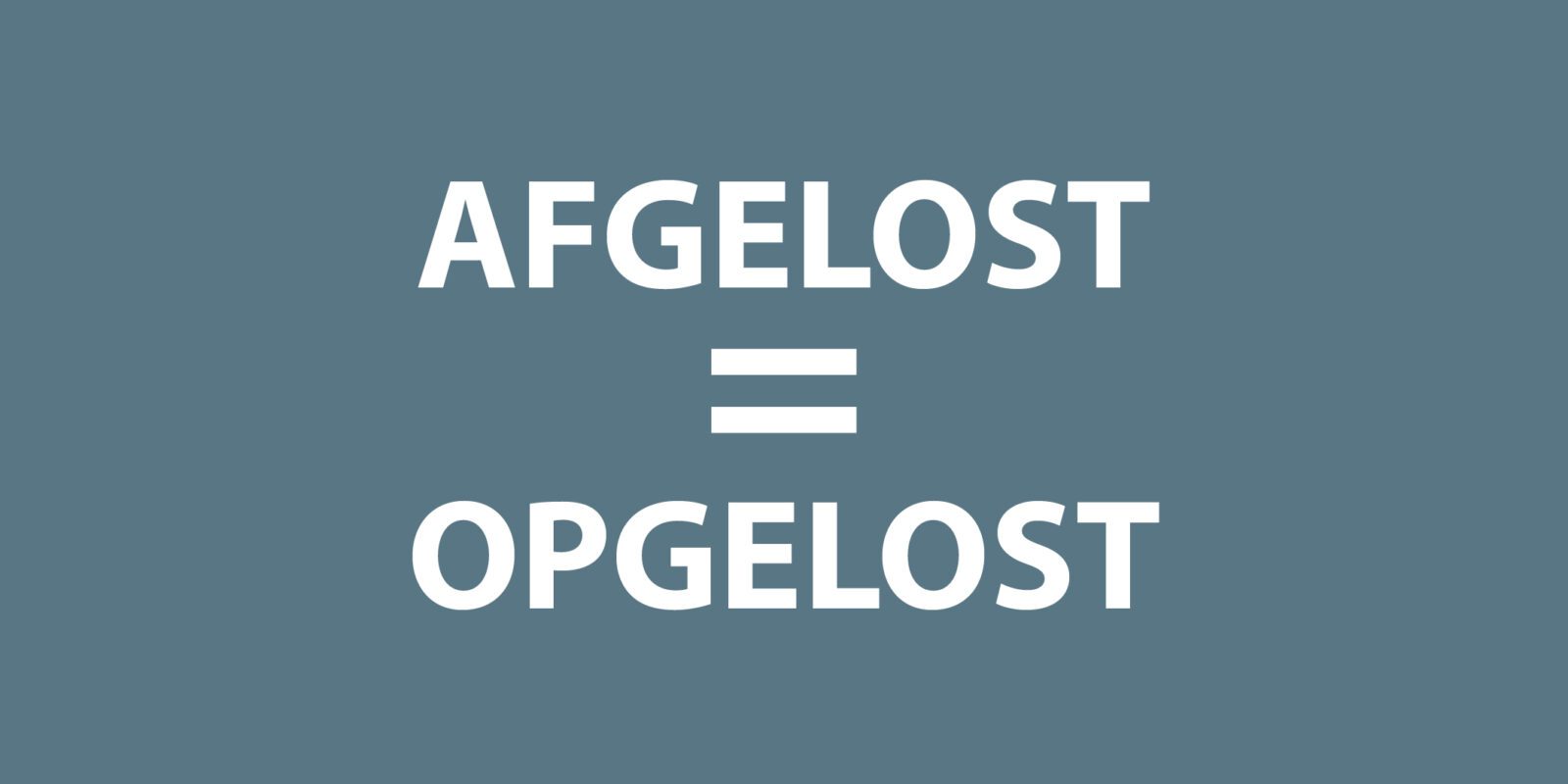 Image about Afgelost = Opgelost.